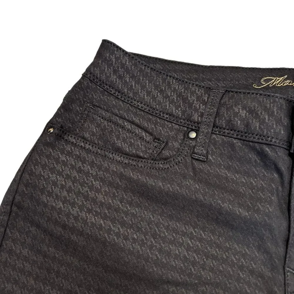 Mavi Gold Alexa Skinny Jeans Mid Rise 27x33 Black Houndstooth Pattern Denim NEW